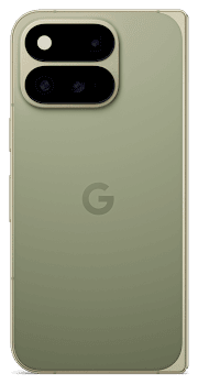 Google Pixel 11 Pro Fold in Olive, complete rear view while folded