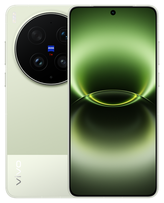 vivo X300 Ultra in Victory Green, front and back